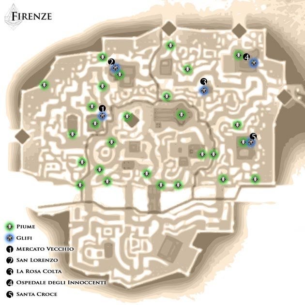 Assassin's Creed II Tutte le Mappe e i Collezionabili Eurogamer.it